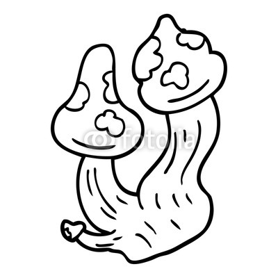400x400 line drawing cartoon deadly mushrooms buy photos ap images - Mushroom Line Drawing