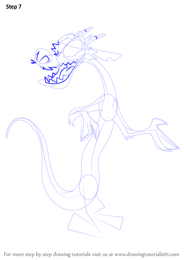 598x844 learn how to draw mushu from mulan - Mushu Drawing