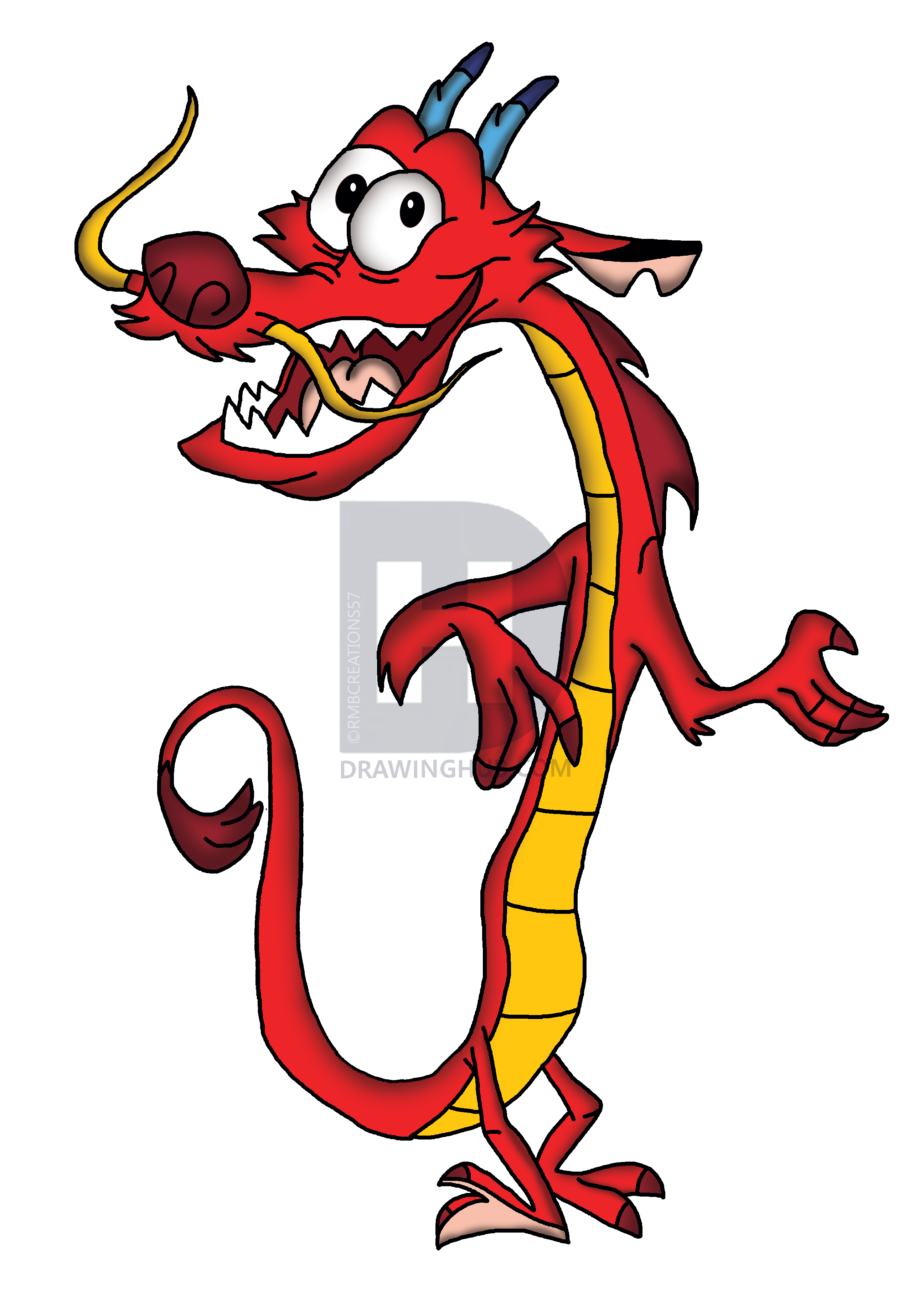 Mushu Drawing at PaintingValley.com | Explore collection of Mushu Drawing