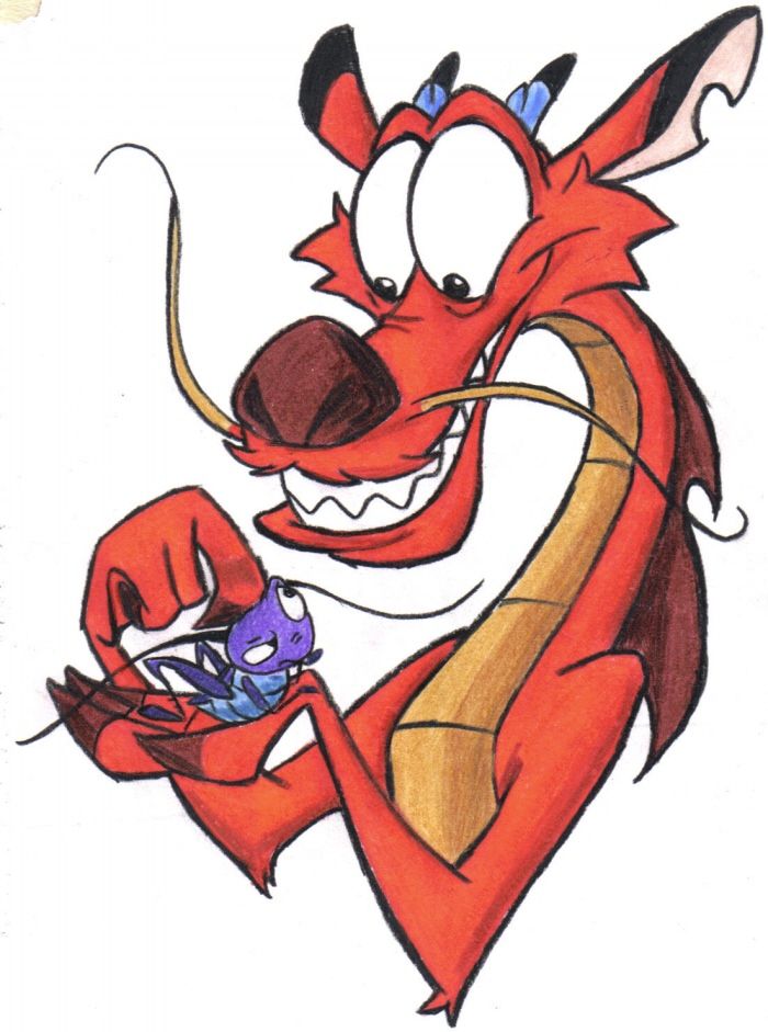 700x941 mulan mushu coloring pages - Mushu Drawing