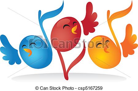 450x297 singing musical note birds - Music Note Bird Drawing