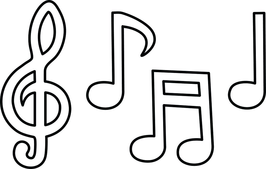 1024x651 coloring pages music notes symbols coloring pages note of symbol - Music Note Symbol Drawing