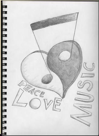 328x448 drawn music notes sketch - Music Notes Drawing