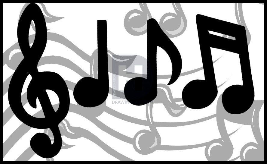 888x544 how to draw music notes, step - Music Notes Drawing