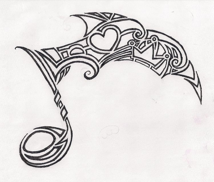 750x641 modern music notes vectors download free vector art stock - Music Notes Line Drawing