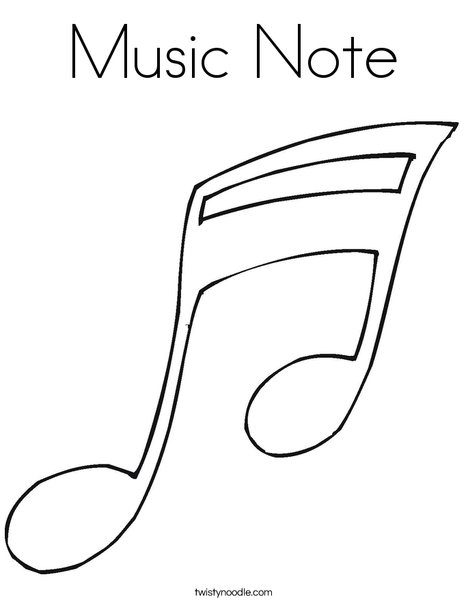 468x605 Music Note Coloring - Music Notes Line Drawing