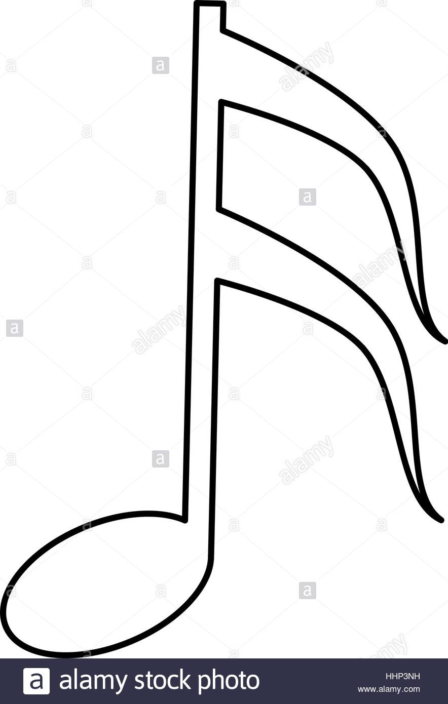 884x1390 music notes line drawing outline - Music Notes Line Drawing