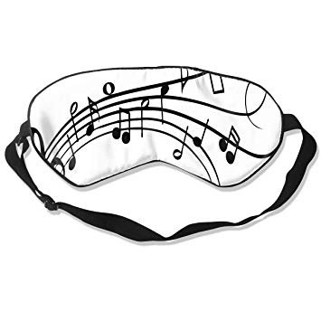 355x355 sleep mask musical notes drawing eye mask cover - Music Notes Line Drawing