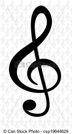 252x470 Vector Illustration Music Note Symbols - Music Sign Drawing