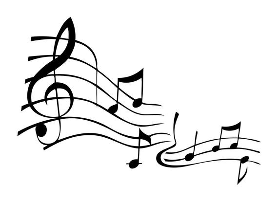 570x415 music staff vinyl decal etsy - Music Staff Drawing