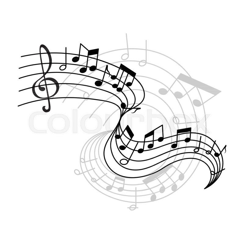 800x800 musical staff or music stave notes and stock vector colourbox - Music Staff Drawing