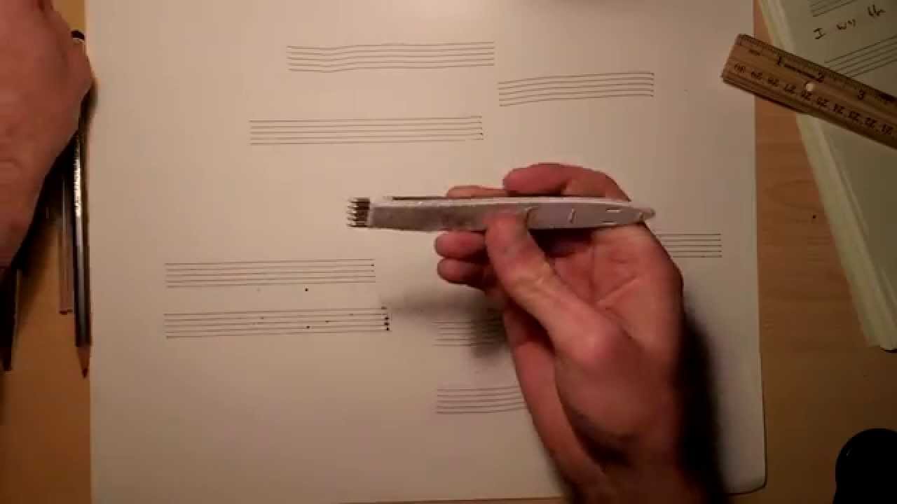 1280x720 diy line staff pen - Music Staff Drawing