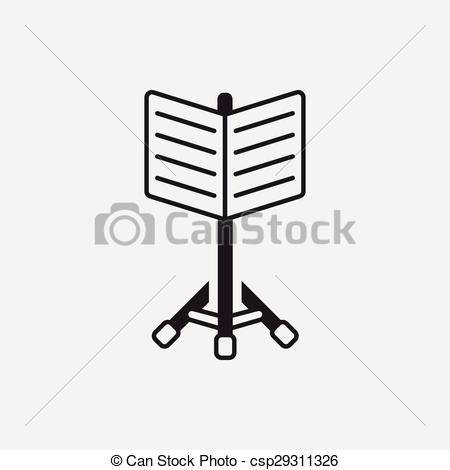 450x470 music stand icon - Music Stand Drawing