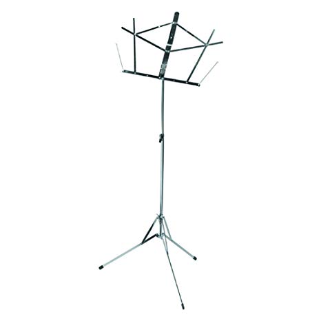 466x466 on stage folding music stand chrome electronics - Music Stand Drawing