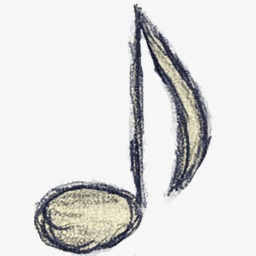256x256 musical symbol sketch, musical note, sketch, lok fu painted png - Music Symbol Drawing