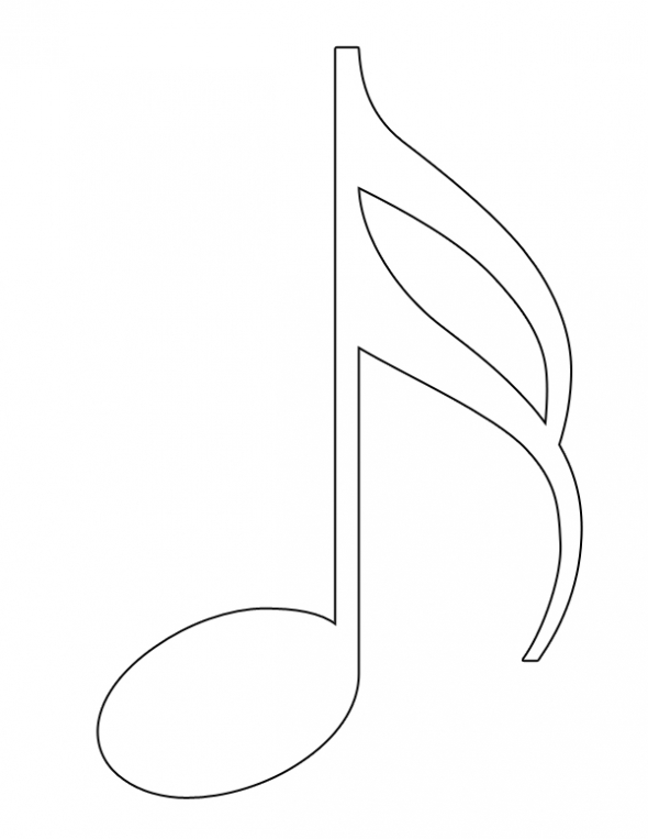 590x763 Printable Music Note Coloring Pages - Music Symbol Drawing