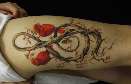 450x290 excellent musical tattoo designs - Music Tattoo Drawings