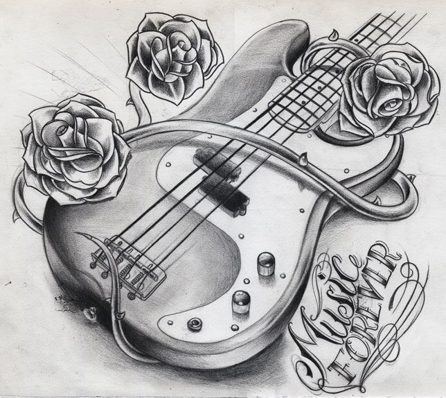 644x574 Designs Drawn Music Images - Music Tattoo Drawings
