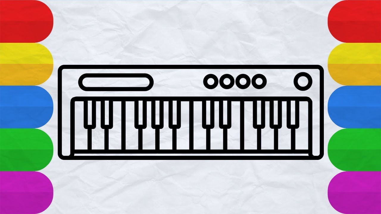 Musical Keyboard Drawing at PaintingValley.com | Explore collection of