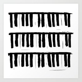 264x264 Piano Keyboard Art Prints - Musical Keyboard Drawing