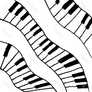 300x300 stock illustration piano keys vector drawing soidergi - Musical Keyboard Drawing