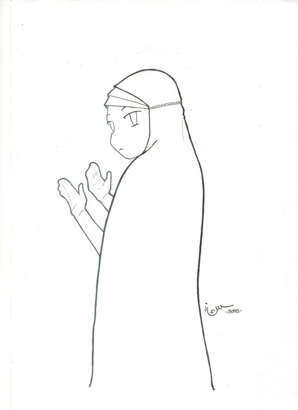 600x826 muslim drawing for free download - Muslim Drawing