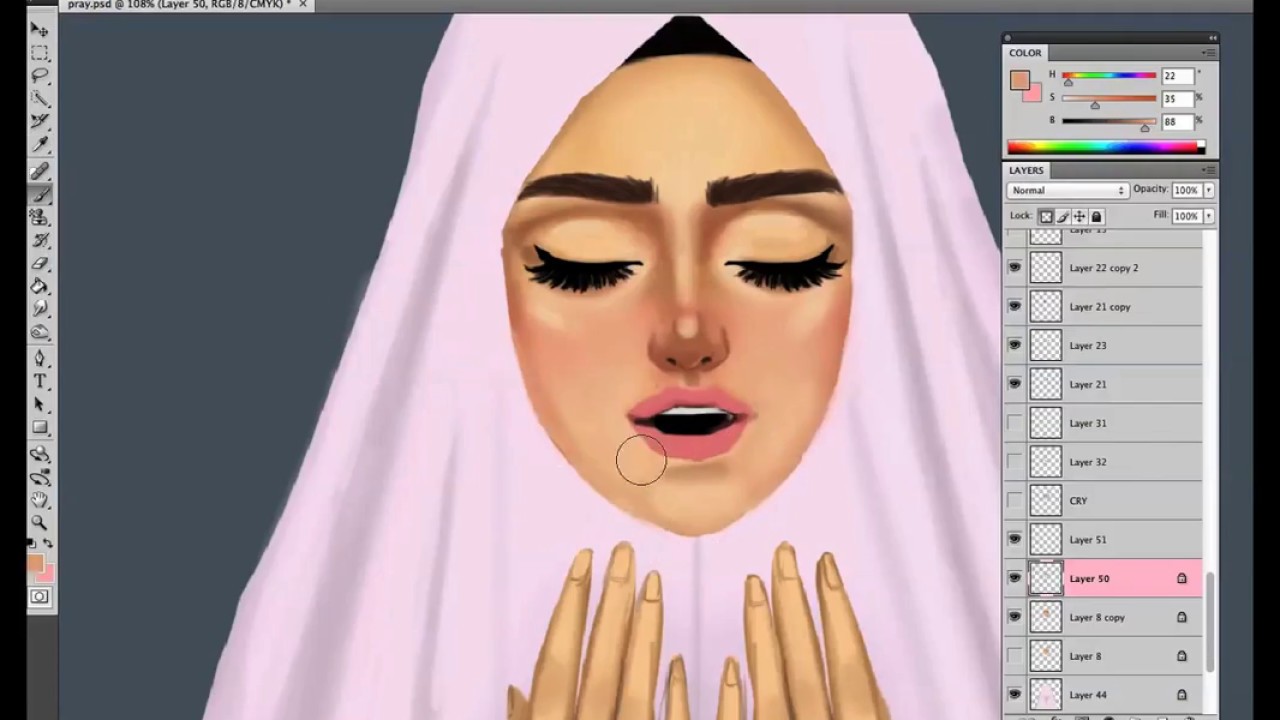 1280x720 muslim girl - Muslim Drawing