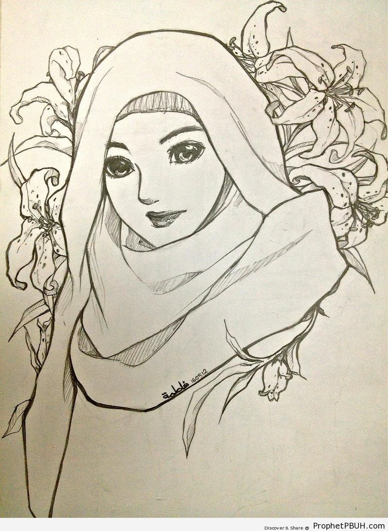 800x1094 muslim girl face sketch muslim girl drawing at getdrawings free - Muslim Girl Drawing