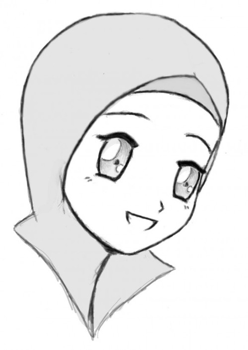 Muslim Woman Drawing