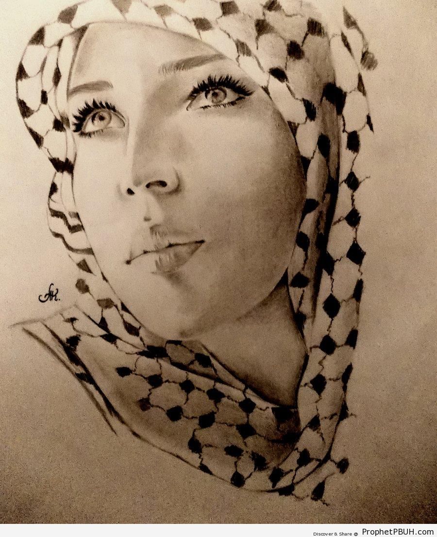 900x1106 muslim woman drawing drawings prophet pbuh - Muslim Woman Drawing