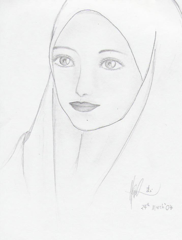 716x944 muslim drawing free download - Muslim Woman Drawing