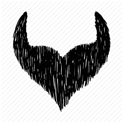 512x512 drawing, drawn, hair, hand, hipster, moustache, mustache icon - Mustache Drawing