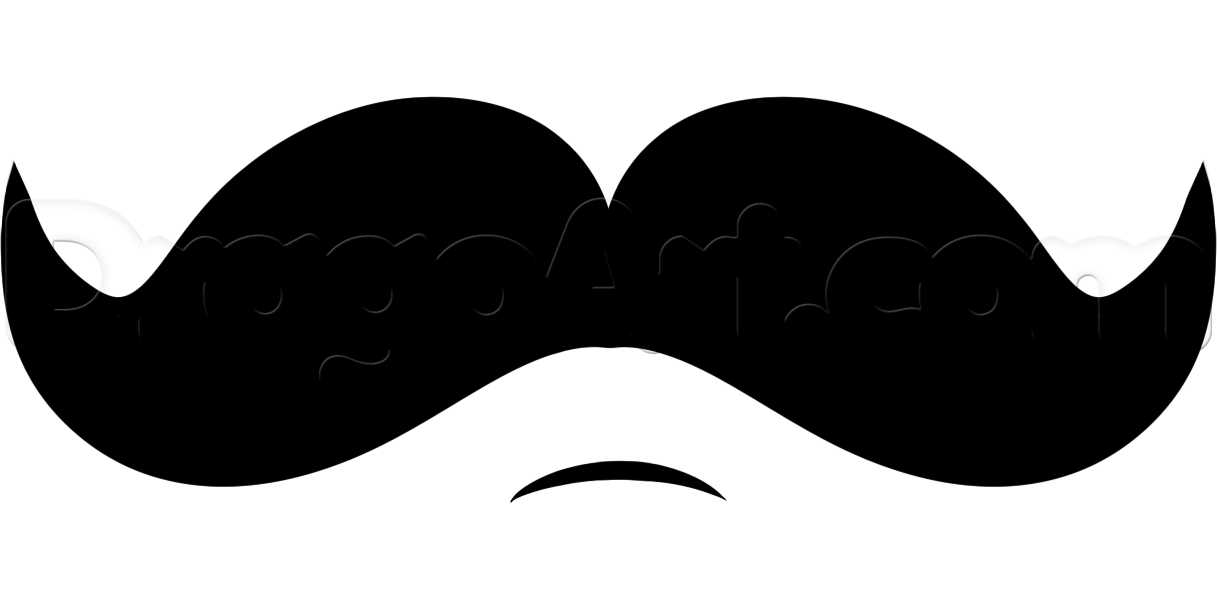 1217x600 how to draw a mustache, step - Mustache Drawing