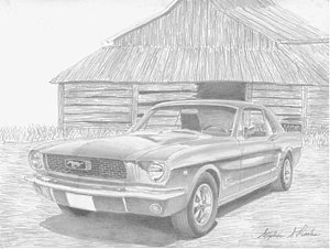 300x226 mustang car drawings fine art america - Mustang Car Drawing