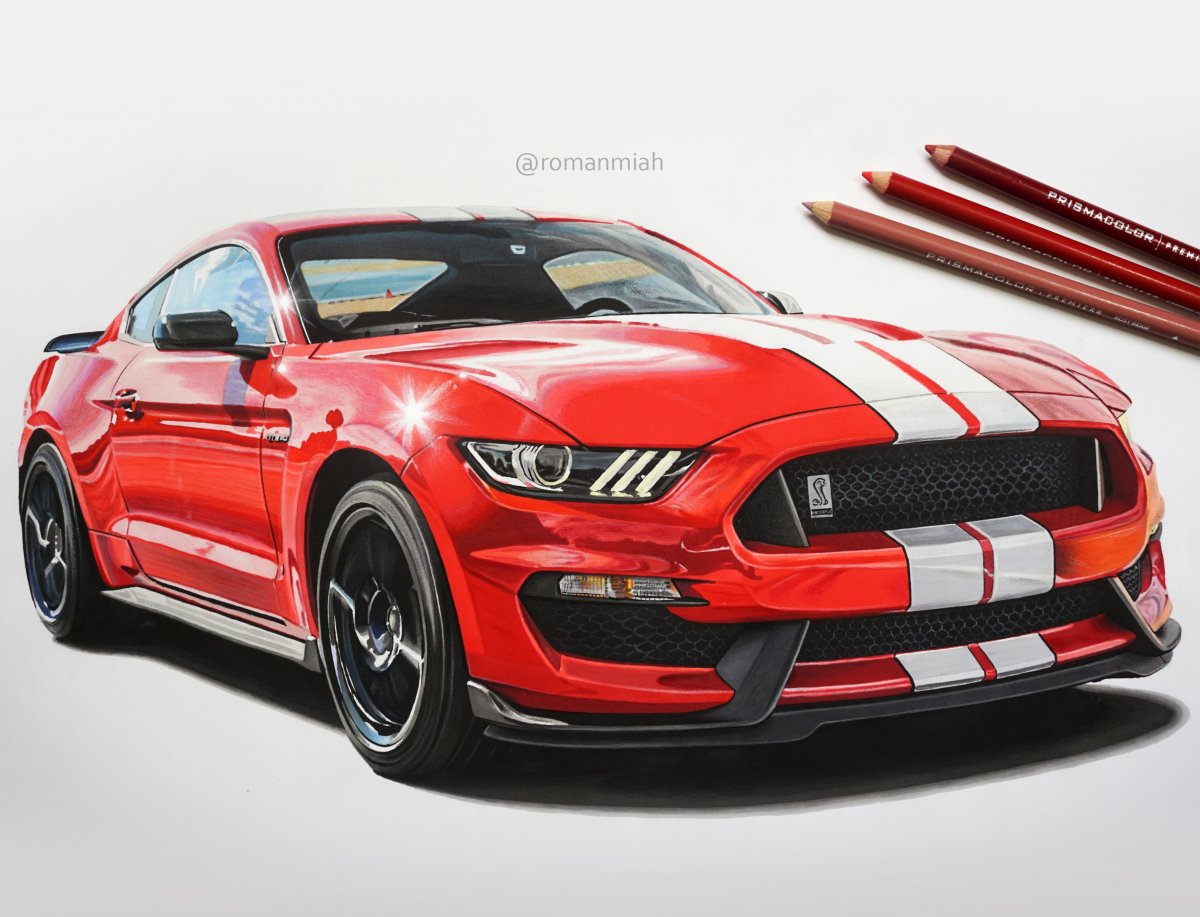 1200x917 ford mustang shelby drawing - Mustang Car Drawing