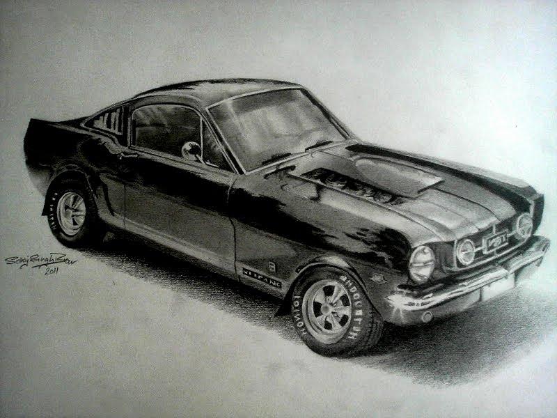 800x600 ford mustang drawing - Mustang Drawing