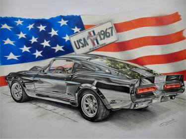 375x281 mustang gt eleanor drawing - Mustang Drawing
