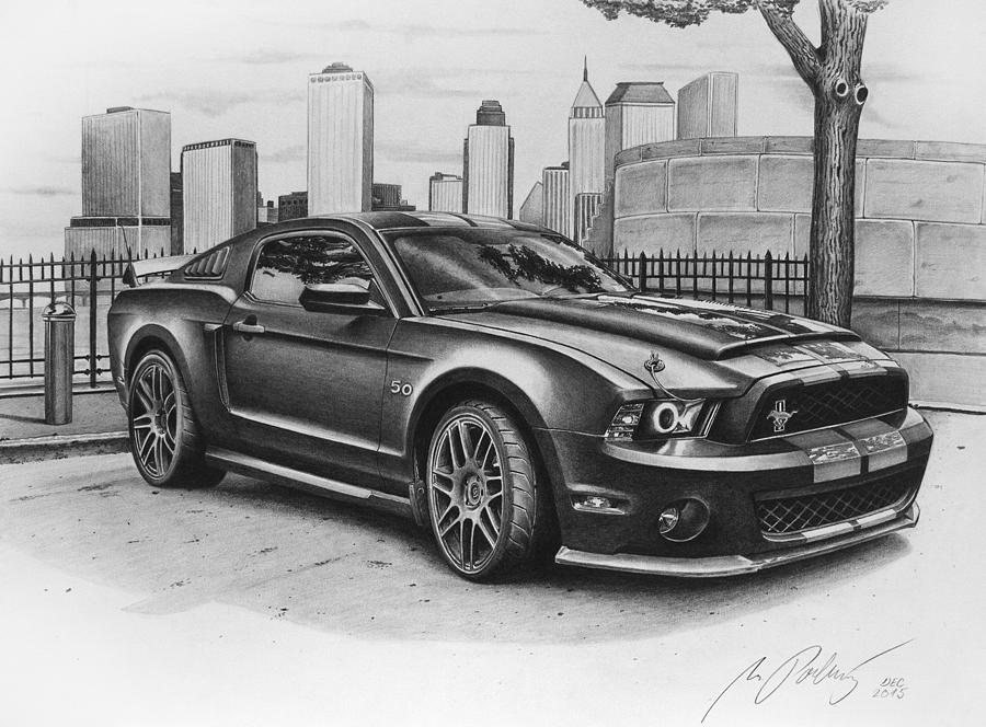 900x664 mustang shelby gt original drawing drawing - Mustang Drawing