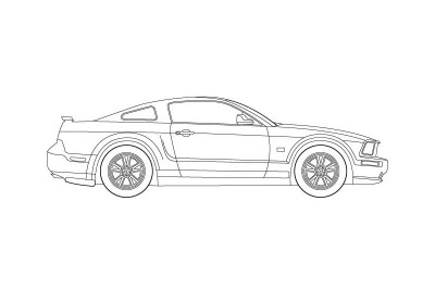 400x266 revit ford mustang gt familiy to bring scale and realism to your - Mustang Drawing