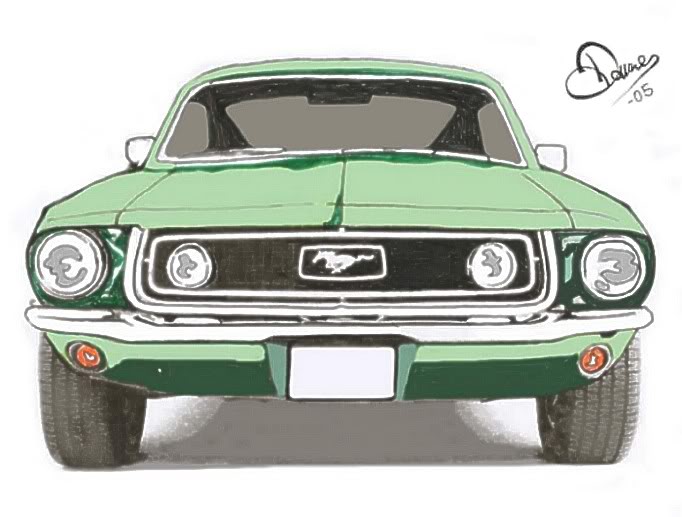 682x517 Stang Drawing ! - Mustang Drawing