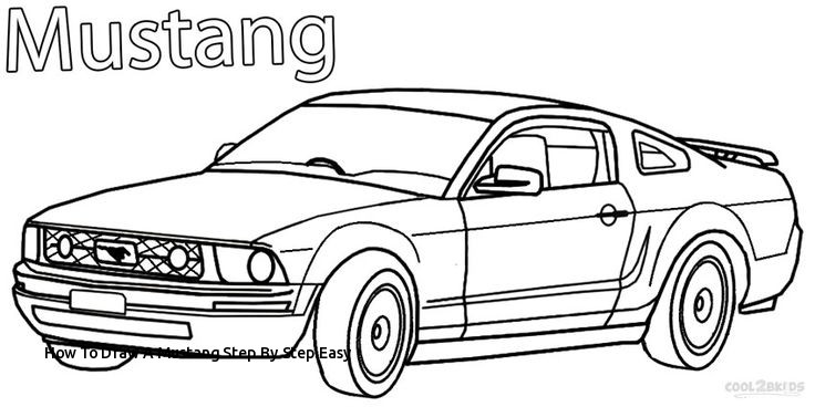 736x368 How To Draw A Mustang Step - Mustang Drawing Step By Step