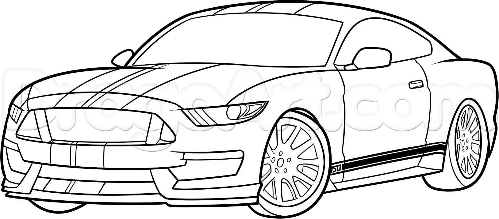 Mustang Drawing Step By Step at PaintingValley.com | Explore collection ...