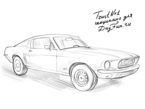 474x355 How To Draw Ford Mustang Step - Mustang Drawing Step By Step