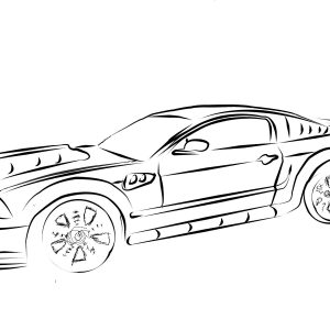 300x300 how to draw a ford mustang step - Mustang Drawing Step By Step