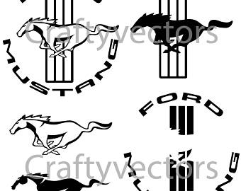 340x270 Ford Mustang Etsy - Mustang Emblem Drawing