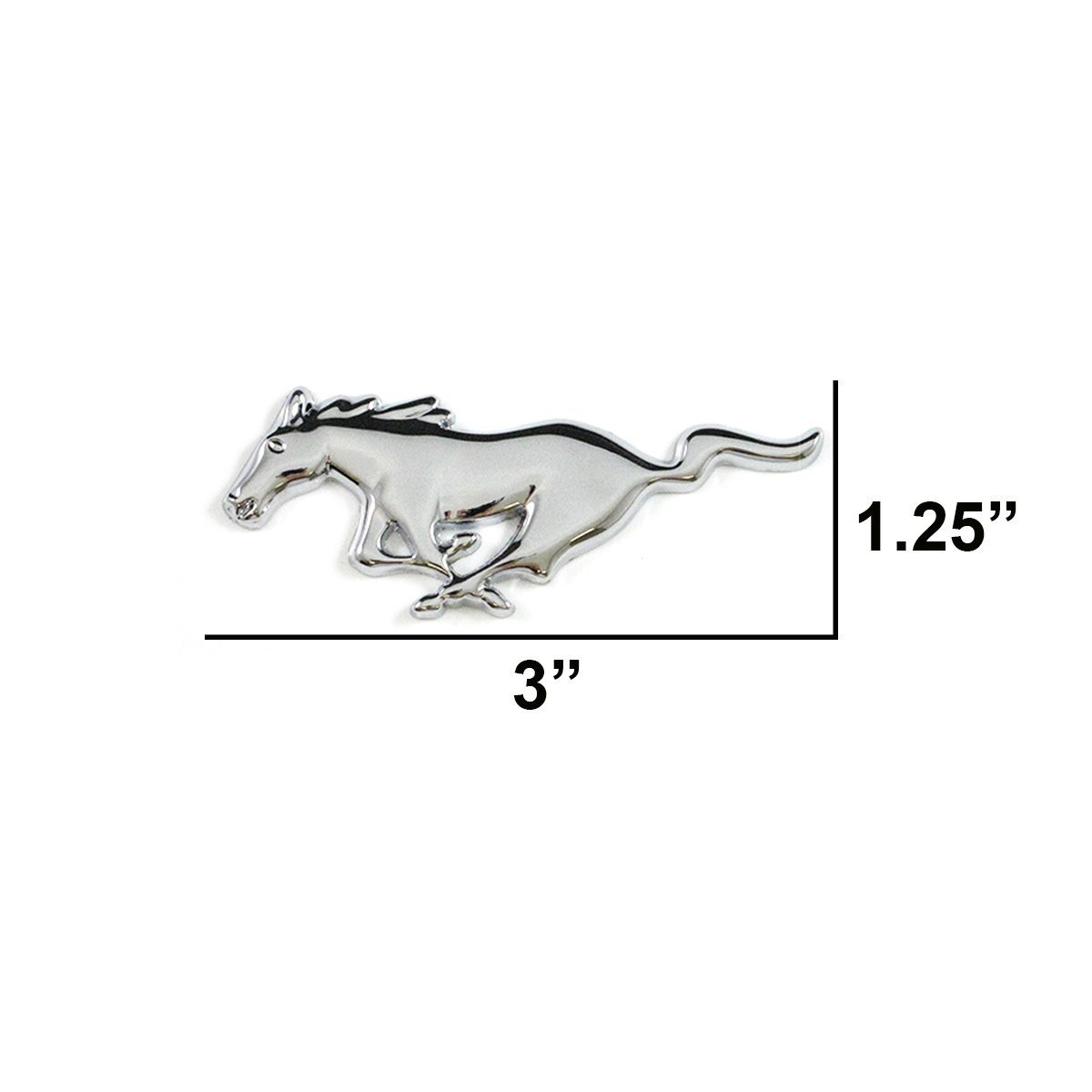 1200x1200 ford mustang running horse chrome finish pony emblems for ford - Mustang Emblem Drawing