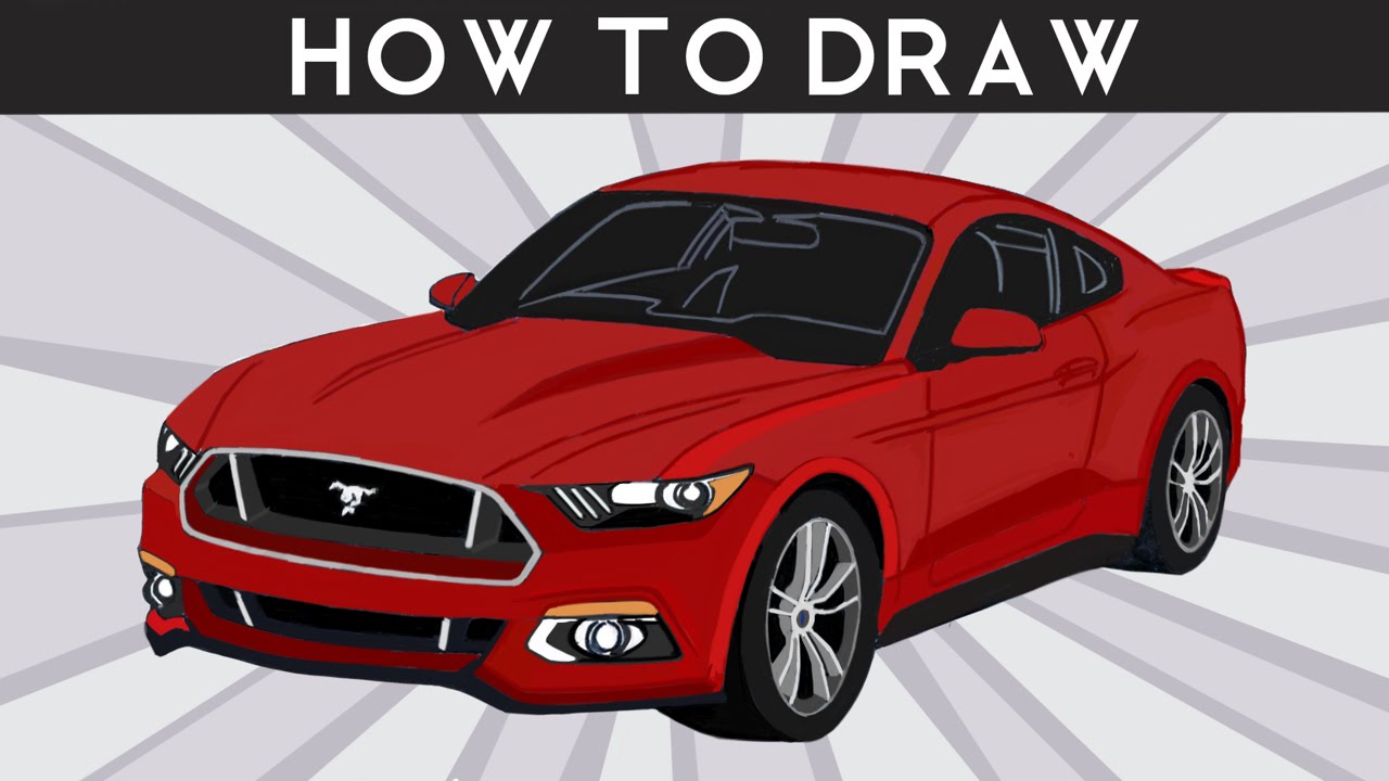 1280x720 How To Draw - Mustang Gt Drawing