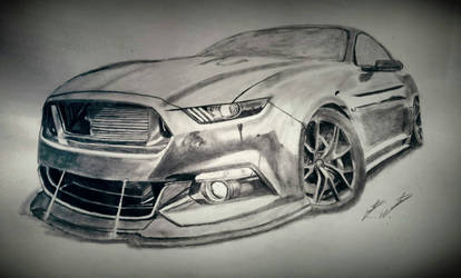 414x250 Mustang Gt Drawing - Mustang Gt Drawing