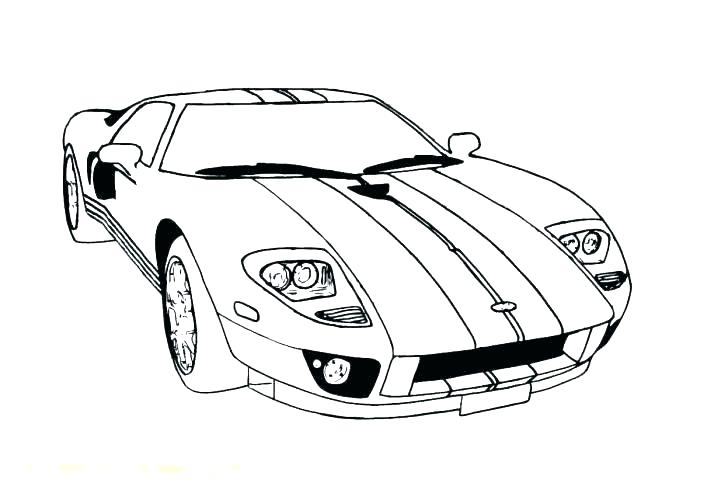 707x500 Mustang Gt Coloring Pages Cars Printable Car Ford Drawing Acnee - Mustang Gt Drawing