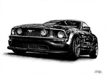 350x250 Ford Mustang Gt Drawing Super Car - Mustang Gt Drawing